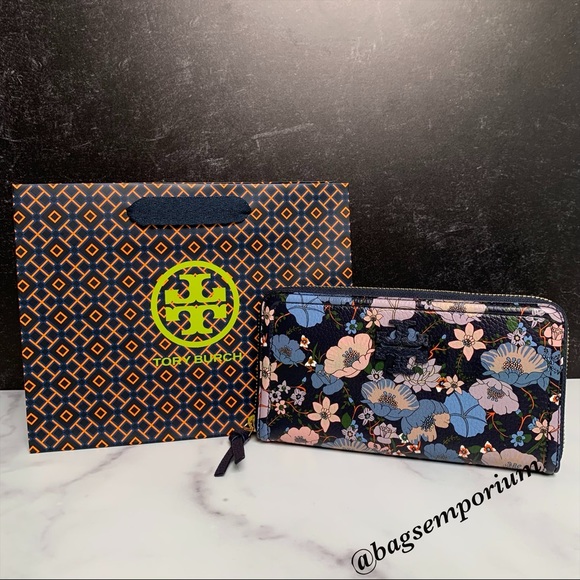 Tory Burch Thea Floral Printed Leather Wallet - Picture 10 of 12